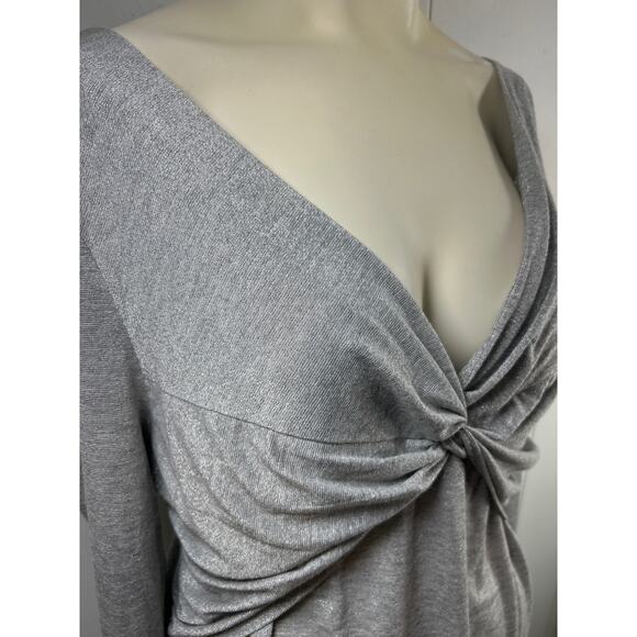 Donna Karen Empire twist top in silver. New without tag size XL. - Picture 2 of 7